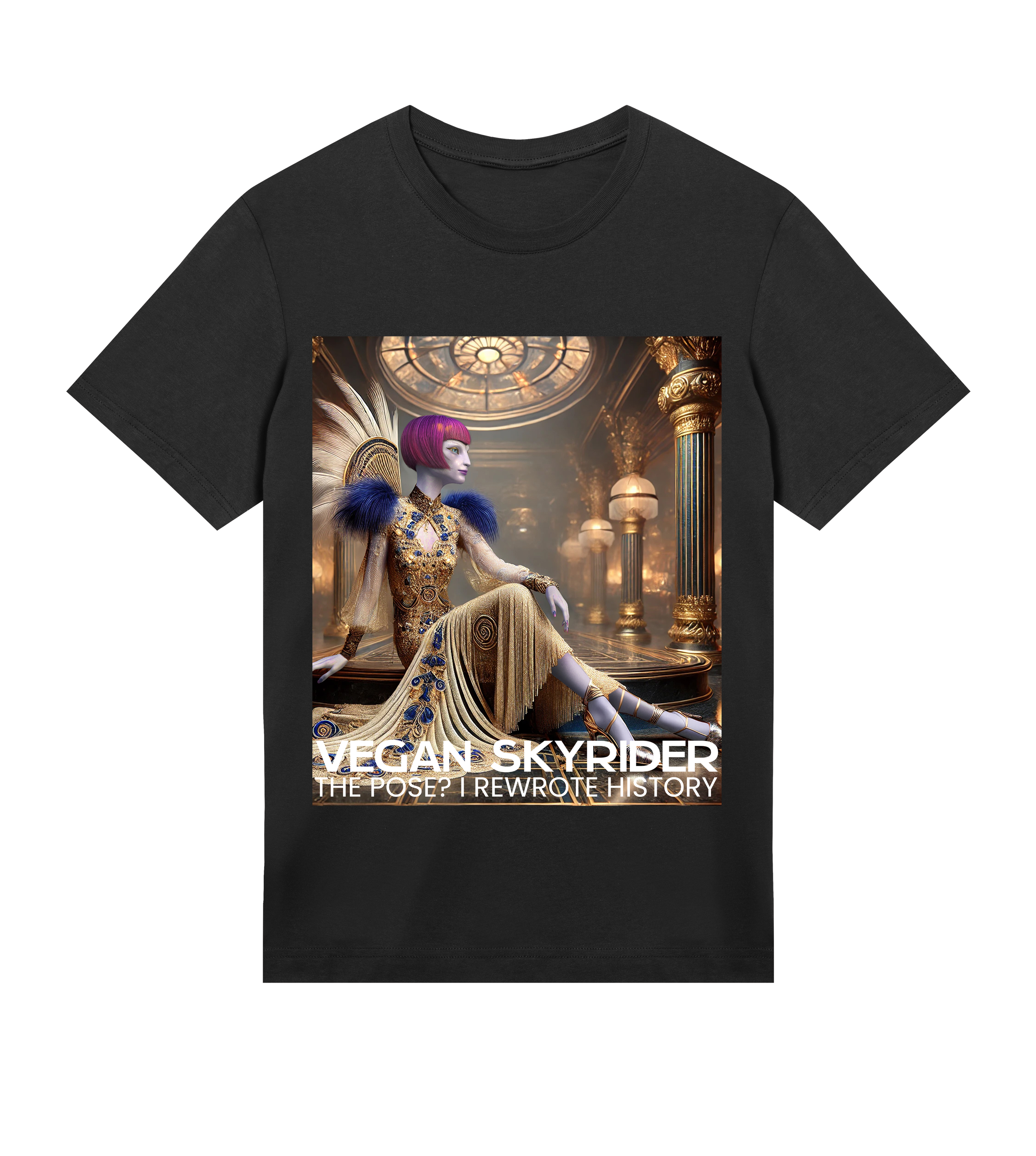 black-men`st-vegan-t-shirt-the-pose-motive-shenfx-art-vegan-skyrider