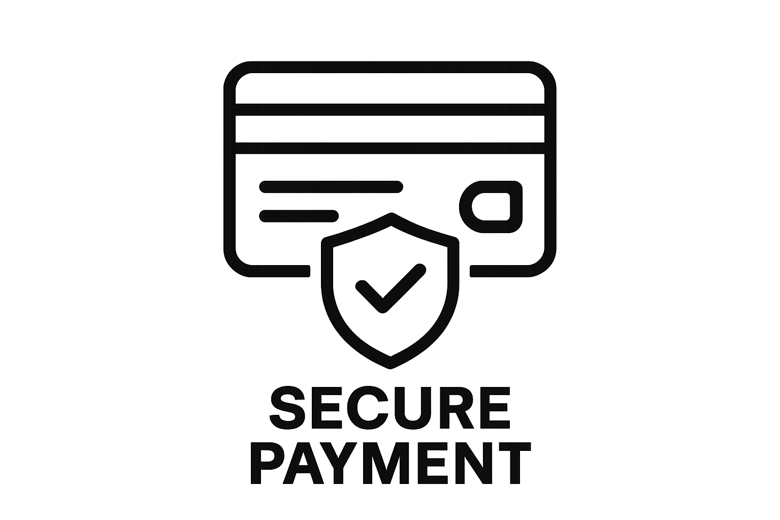a algenat secure payment icon balck on transparent background