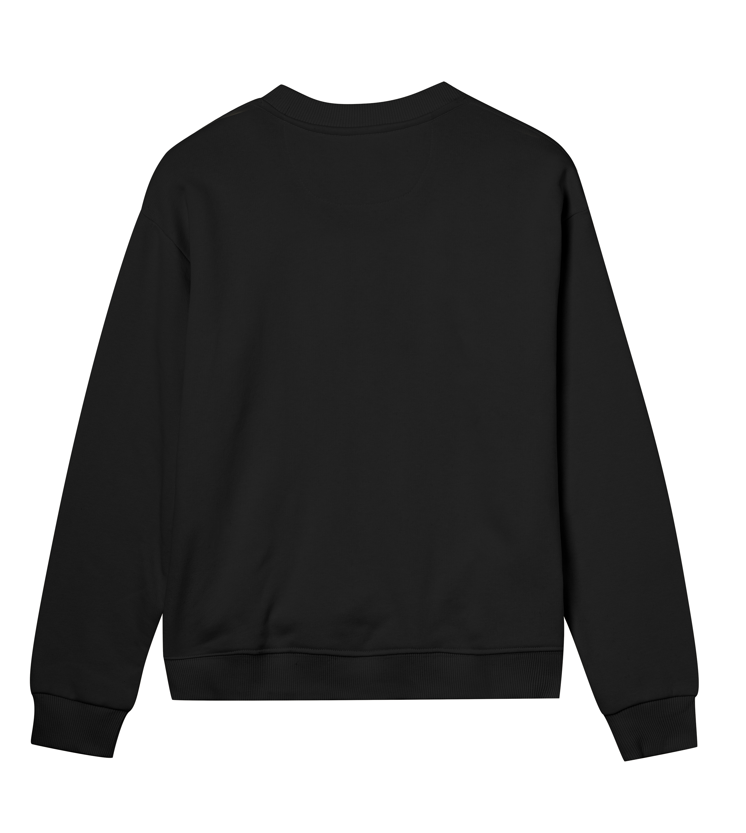 Women's-black-organic-vegan-luxury-sweater-back